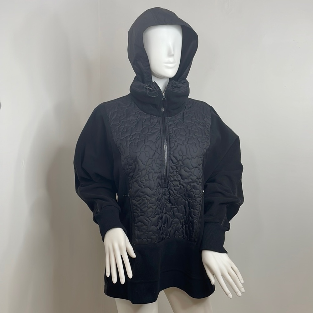 Stella McCartney Adidas Women’s Hoodie Sweatshirt S Black Mock Neck Toggle Logo